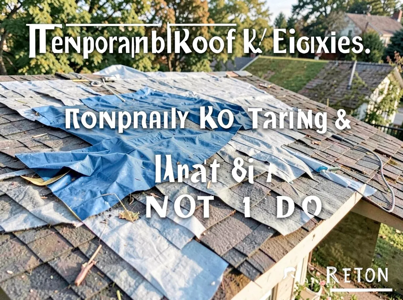 Temporary Roof Leak Fixes: Tarping & What NOT to Do